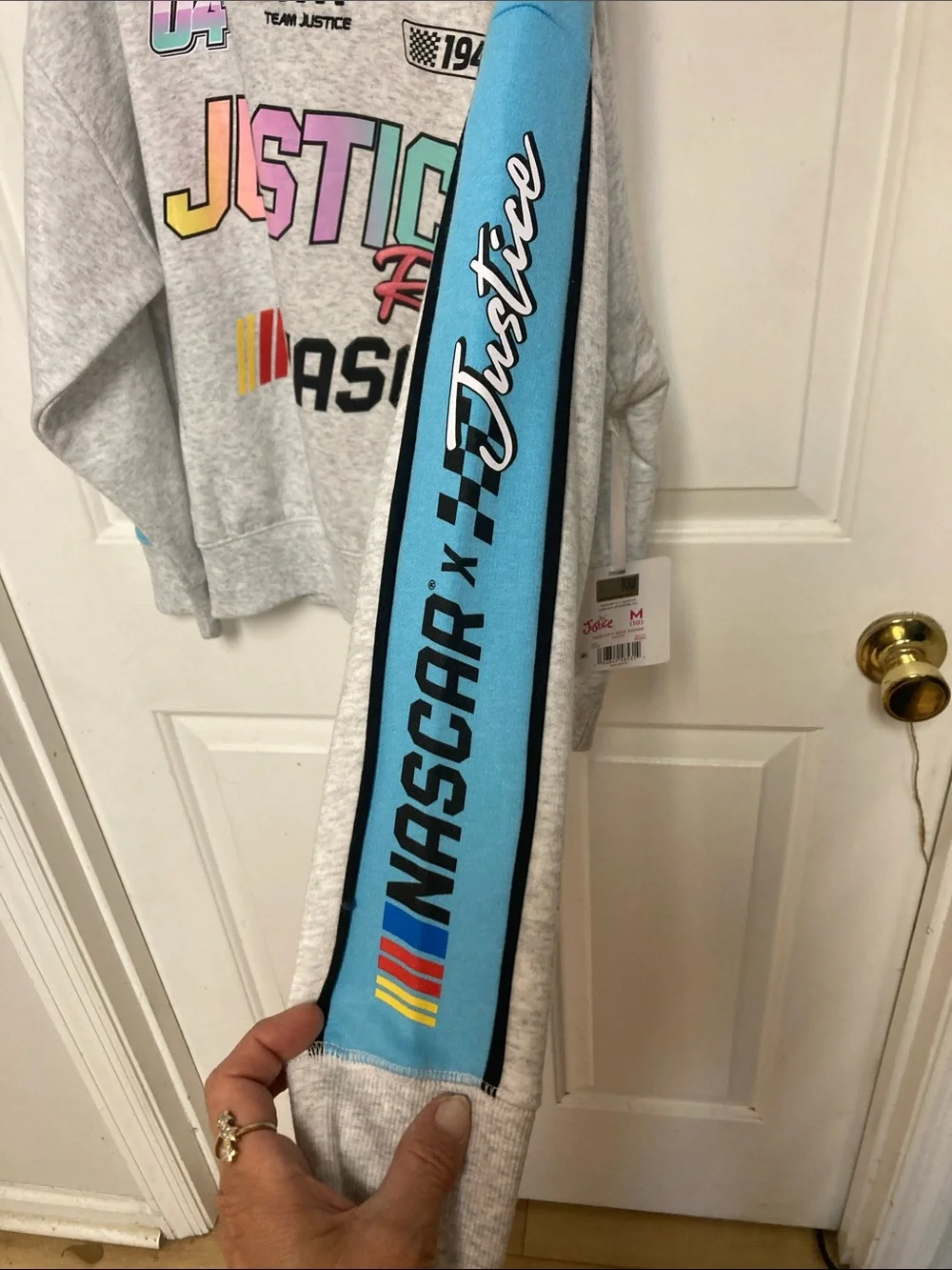 Justice Racing NASCAR Girls' Gray Hoodie